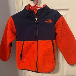 The North Face kids 3T red and navy fleece jacket.